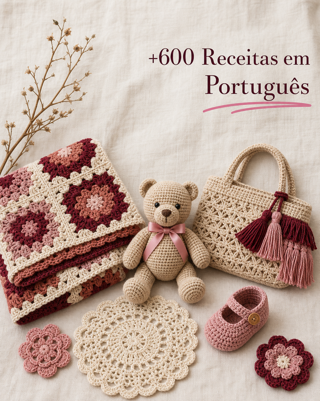 Coleção de receitas de crochê — +600 gráficos e receitas em português